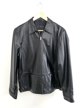 Ralph Lauren Classic Black Leather Zip Jacket